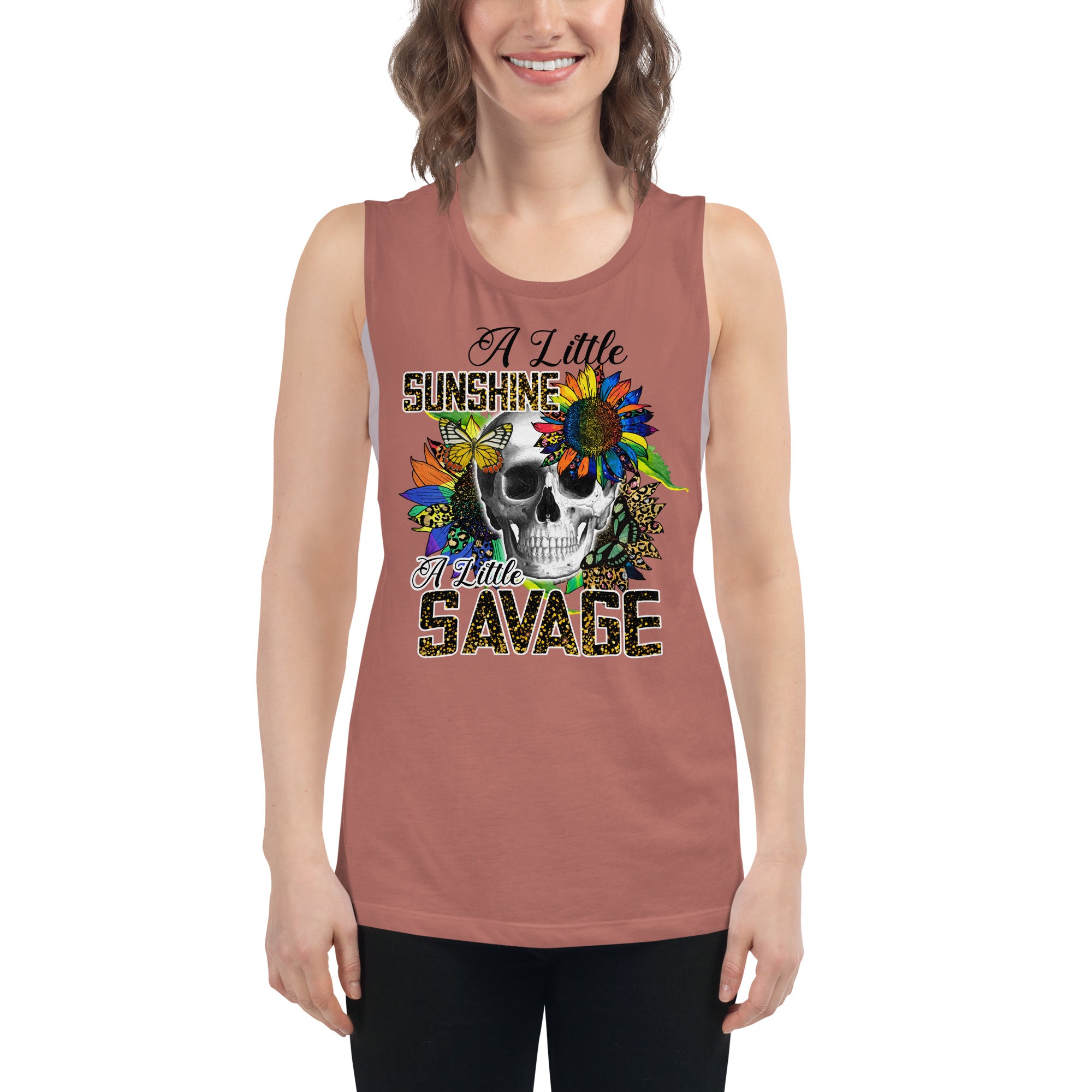 A Little Sunshine A Little Savage Muscle Tank